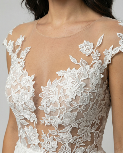 Vestido largo mujer de encaje maternidad maxi