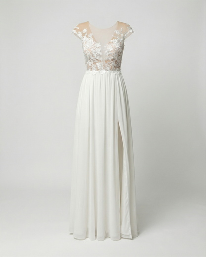 Vestido largo mujer de encaje maternidad maxi