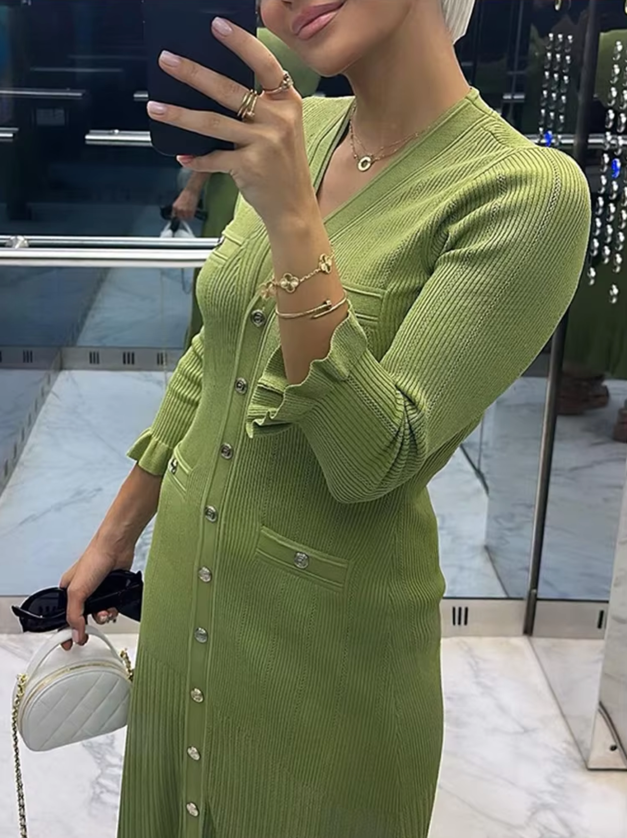 Vestido Mujer de Plumeti con Volantes Ajuste Suelto