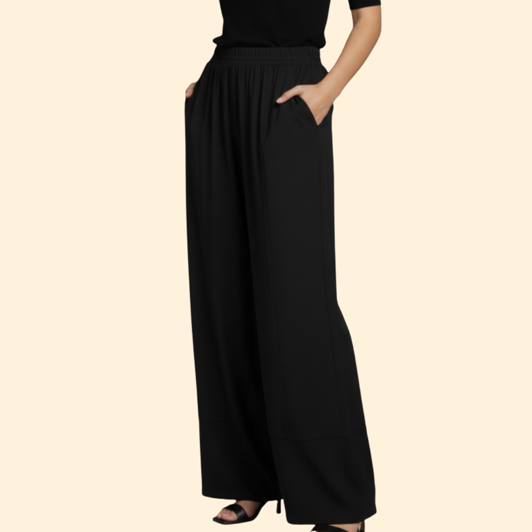 Pantalones Mujer Pata Ancha Algodón Cintura Elástica Holgados