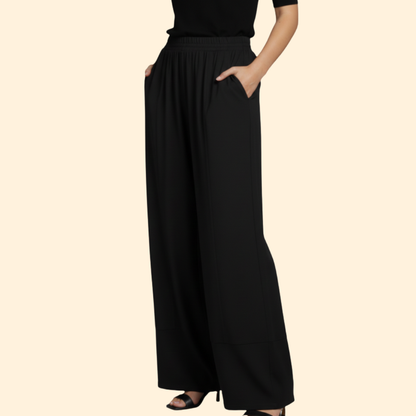 Pantalones Mujer Pata Ancha Algodón Cintura Elástica Holgados