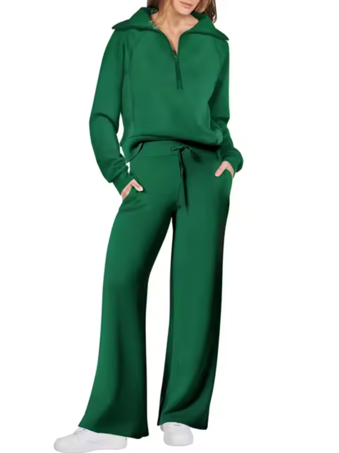 Sudadera Mujer con Cuello Alto y Puños Ajustados