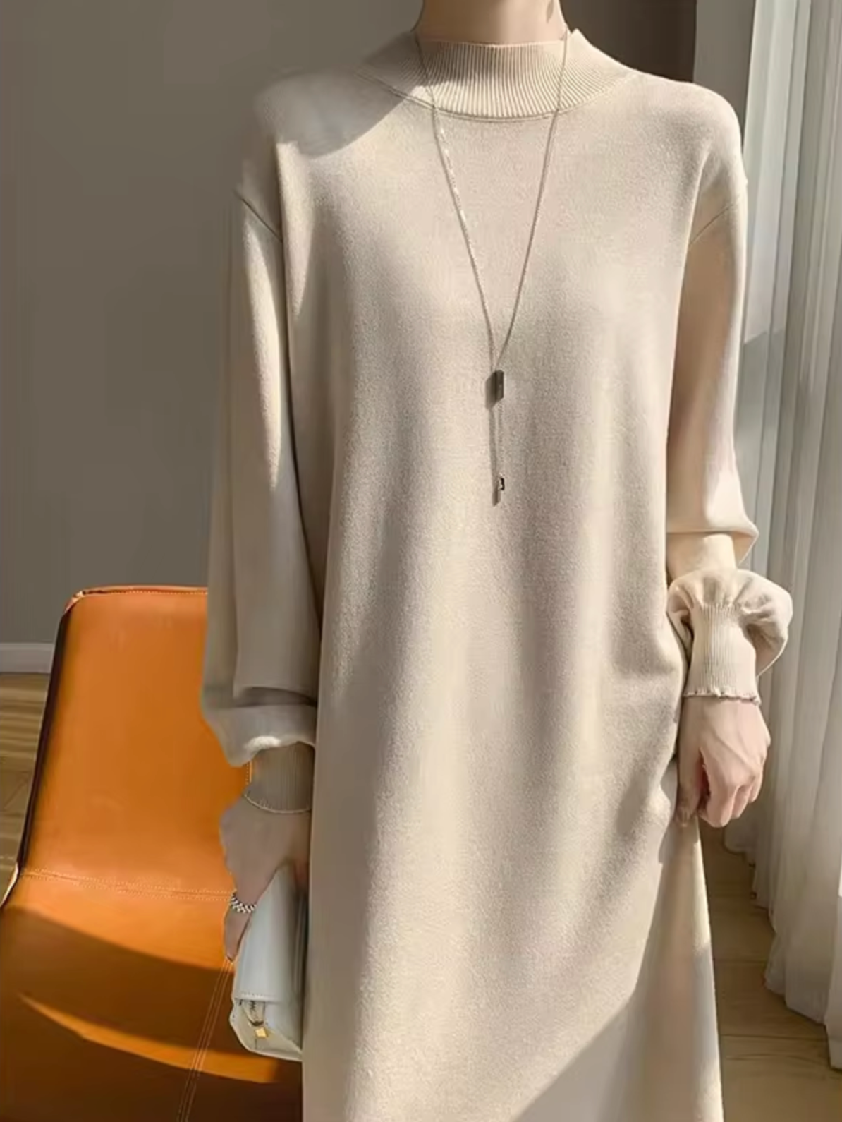 Vestido Suéter Mujer de Punto Estilo Casual