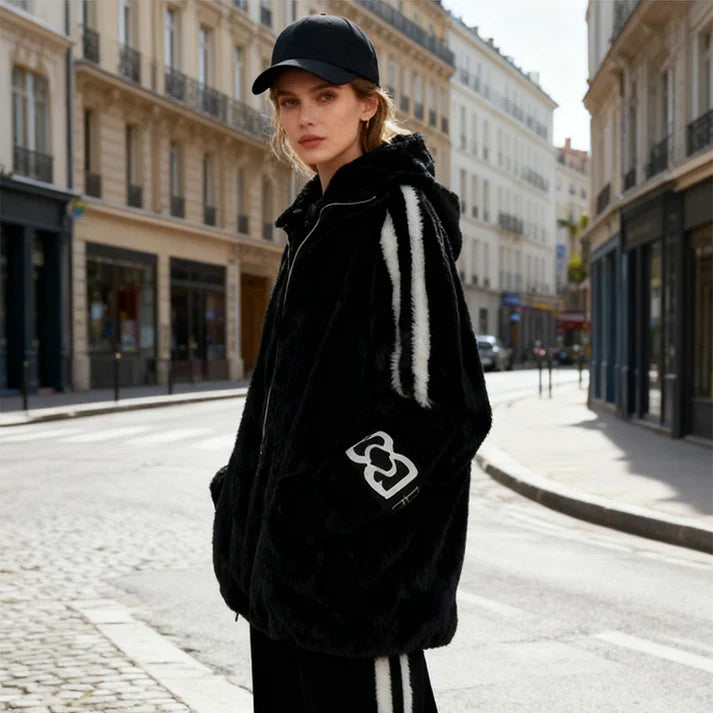 Chaqueta casual Mujer con capucha y cremallera