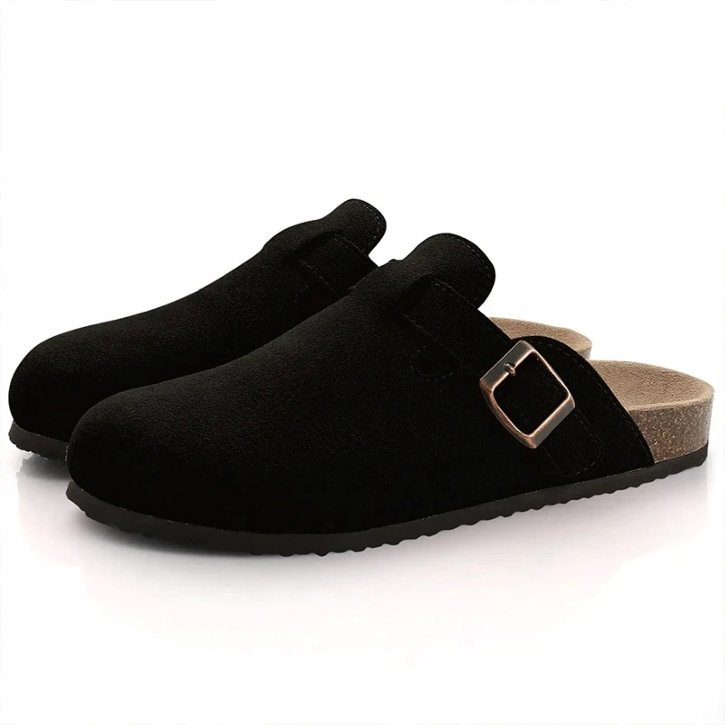 Sandalias Zueco Mujer en Material Sintético Tacón Cómodo