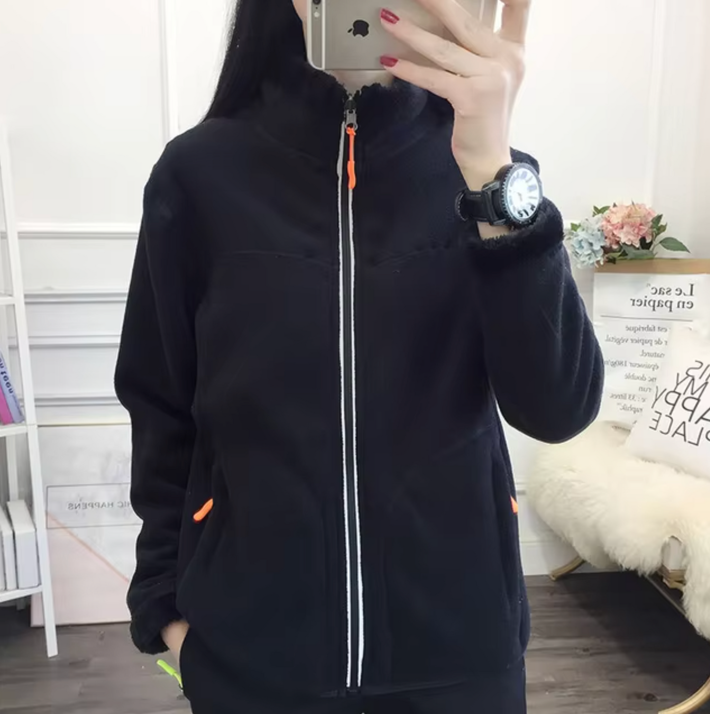 Chaqueta Forro Polar Reversible Unisex Ajuste Regular