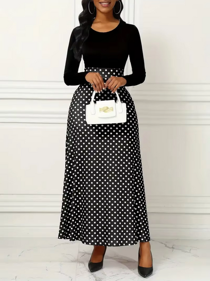 Vestido maxi mujer de tela ligera con estampado y corte fluido