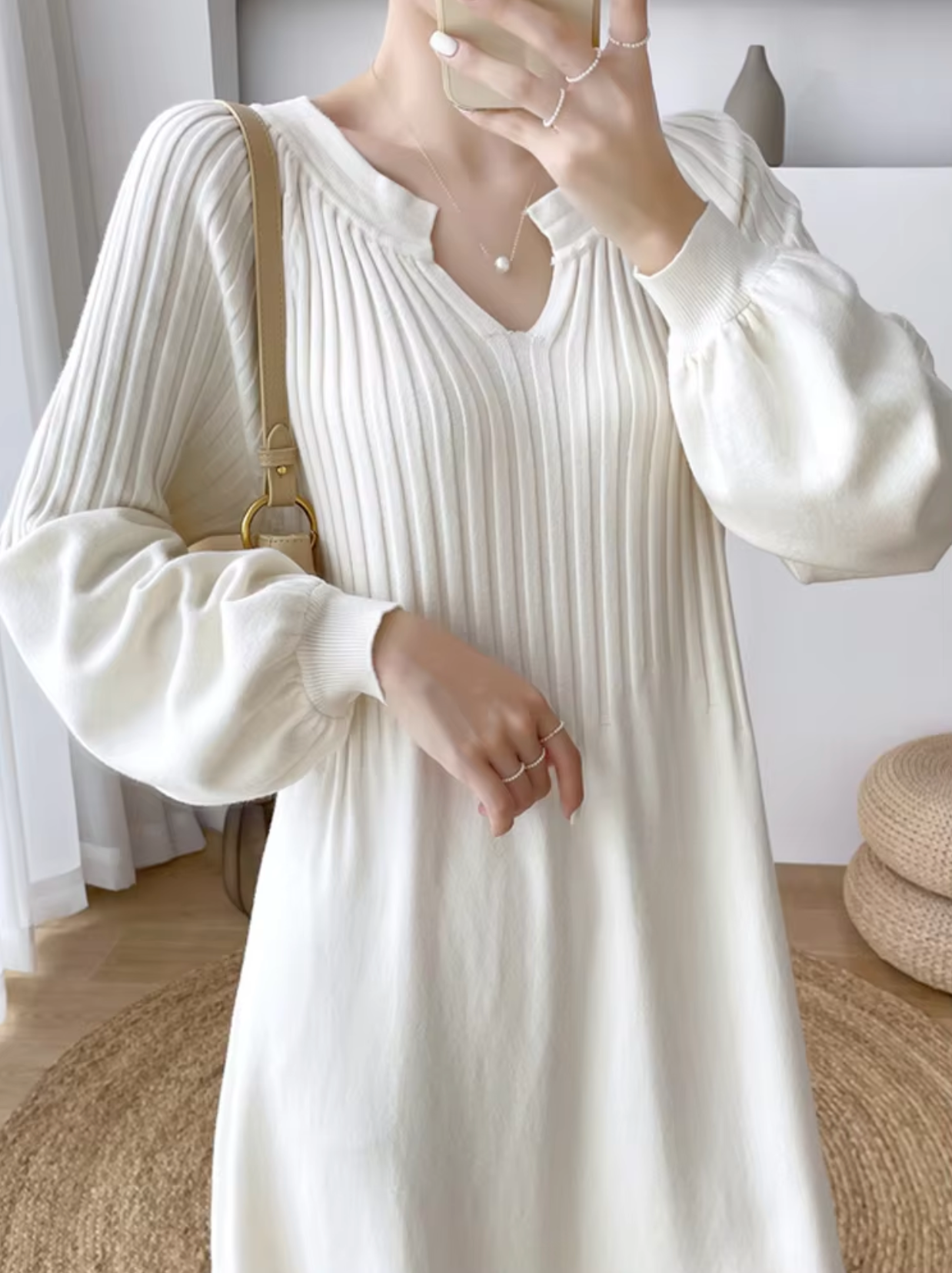 Vestido maxi mujer de plumeti holgado