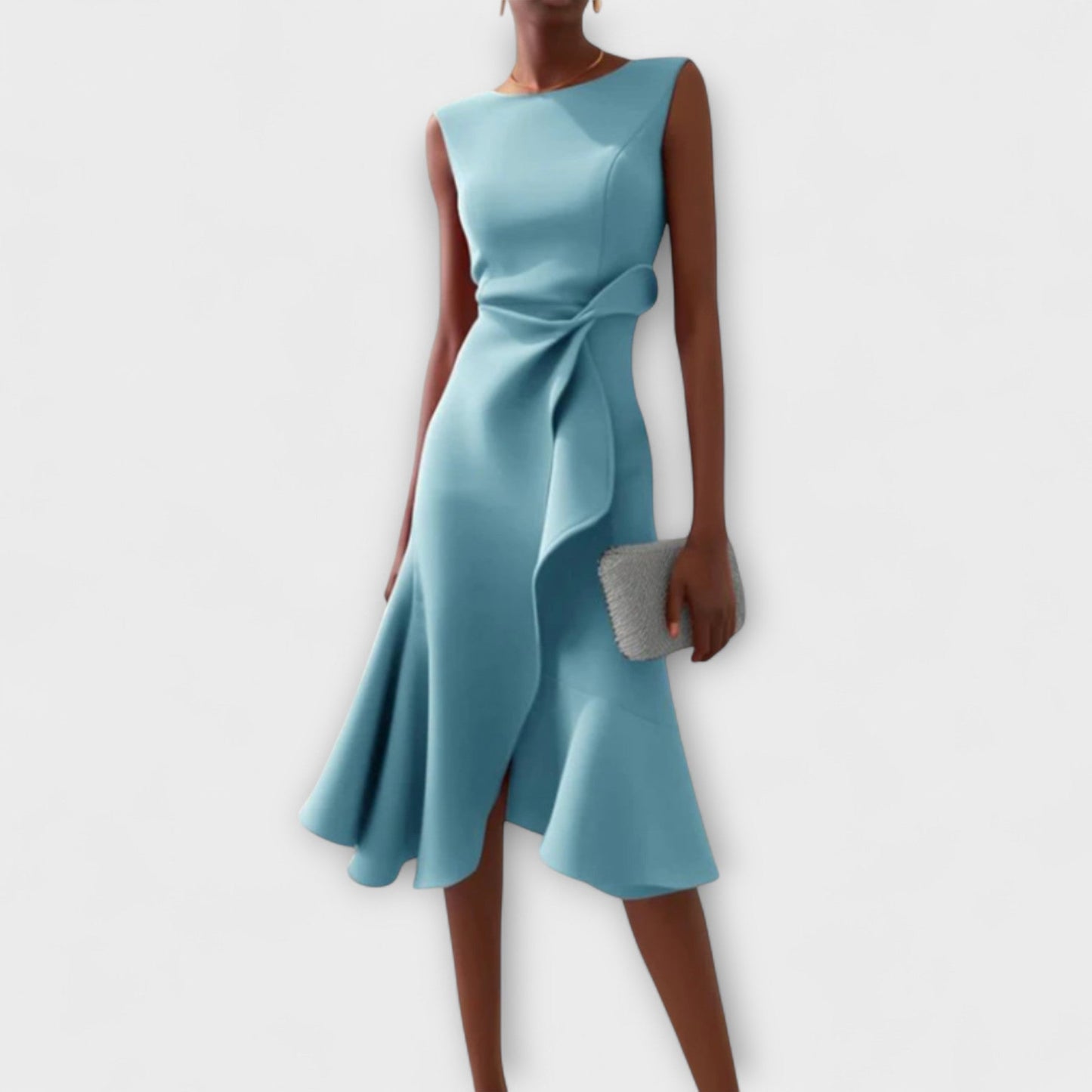Vestido midi mujer corte sofisticado