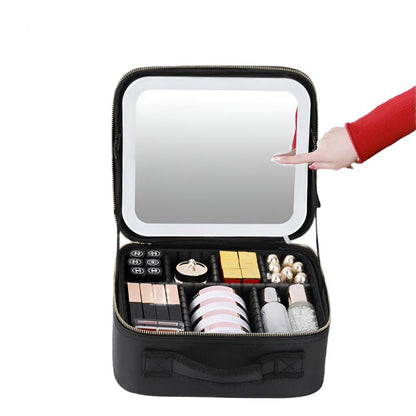 Estuche Maquillaje Portátil con Espejo LED Unisex
