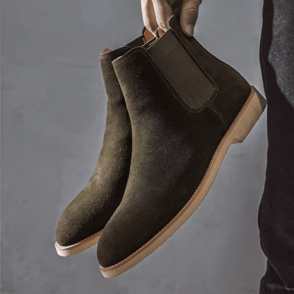 Botas Chelsea Hombre Ante Casual Sin Cordones Tobillo
