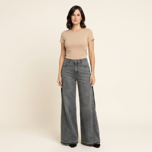 Vaqueros Mujer Oversize Cintura Alta Pierna Ancha - Mavetta