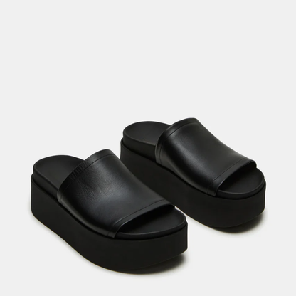 Sandalias Plataforma Mujer de Cuero Ajuste Cómodo