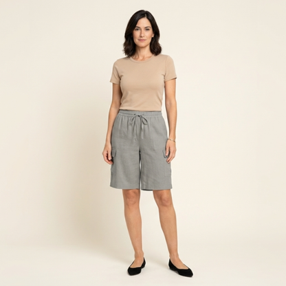 Pantalones cortos mujer algodón cintura elástica - Mavetta