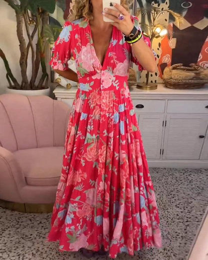 Vestido Mujer Floral Ligero Elegante Verano Fiesta