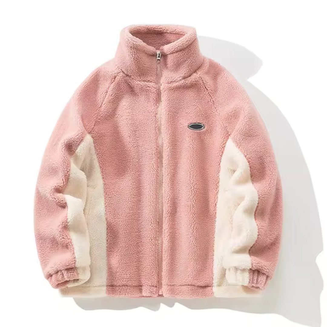 Chaqueta Hombre de Tejido Polar Cálido Estilo Vintage
