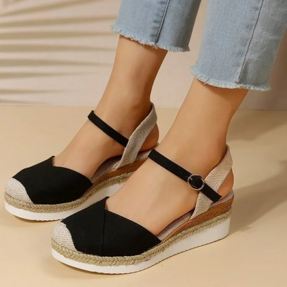 Sandalias Mujer Verano Cierre Hebilla Suela Cómoda