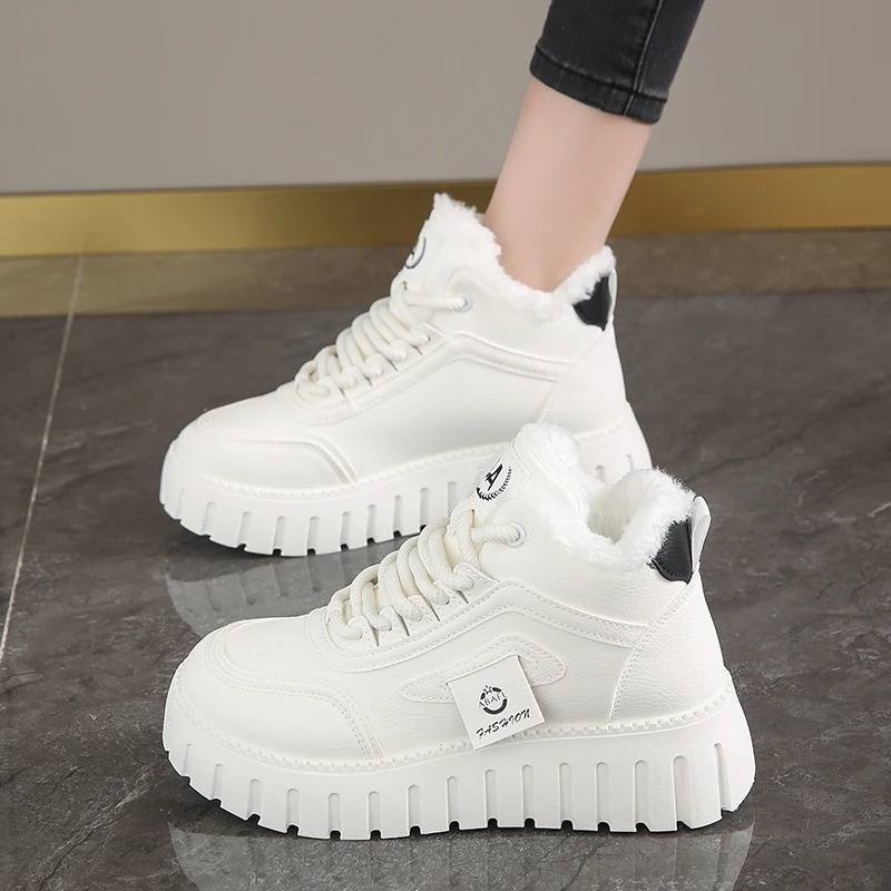 Botines Mujer Altos Invierno Estampado Logo