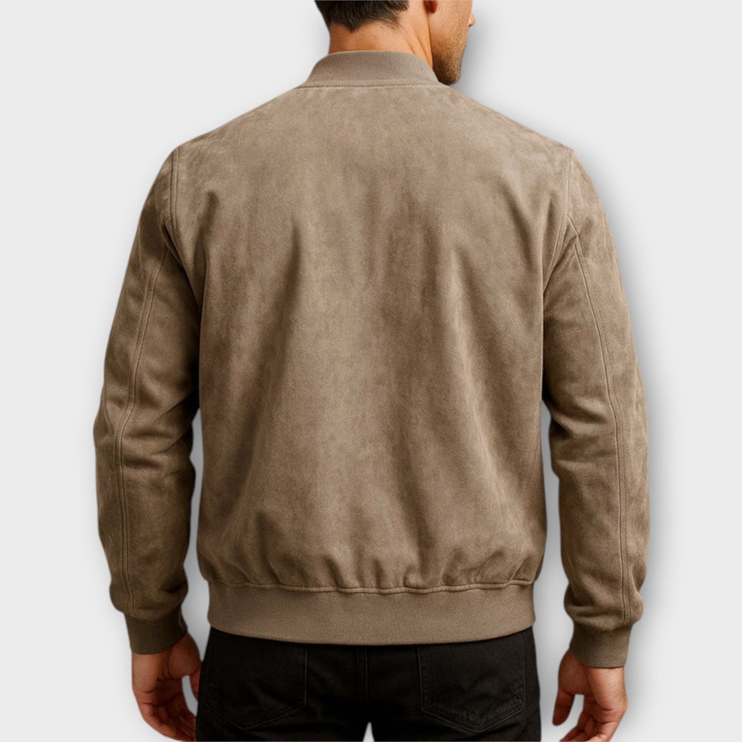 Chaqueta Hombre de Cuero Gamuzado Corte Clasico