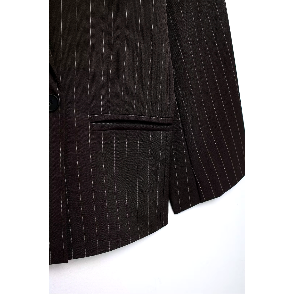 Blazer Mujer Oversize Doble Botonadura Rayas