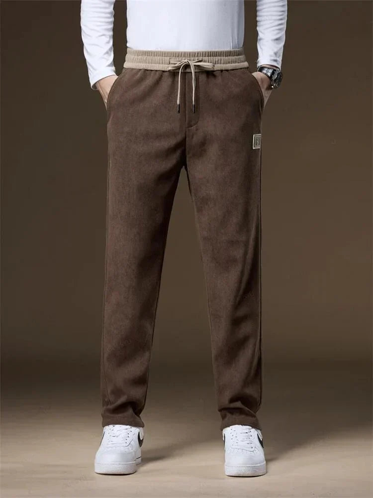 Pantalones Jogger Hombre de Pana Comodos Ajuste Regular