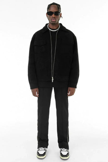 Chaqueta Utility Hombre con Cremallera Estilo Casual