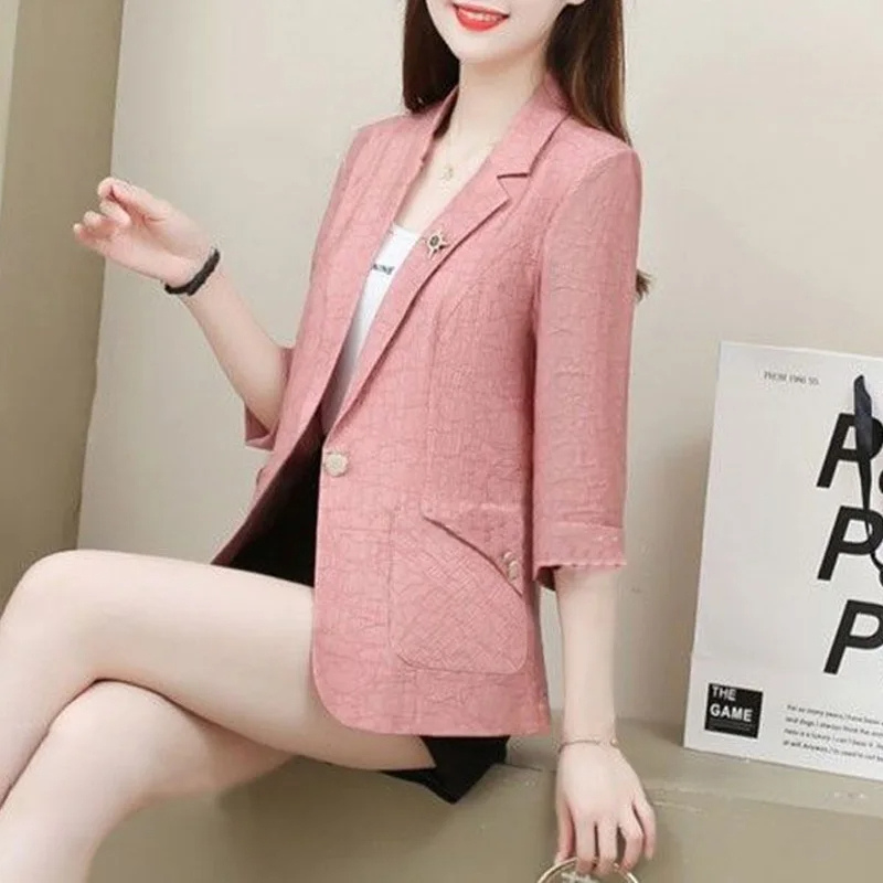 Blazer Mujer con Cierre de Un Solo Botón Estilo Elegante
