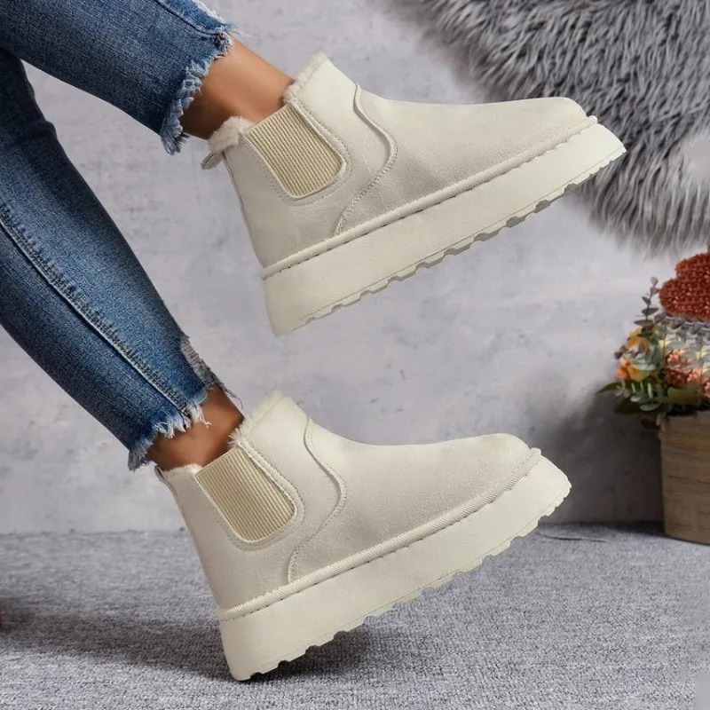 Botas invierno Mujer forradas Punta redonda cómodas
