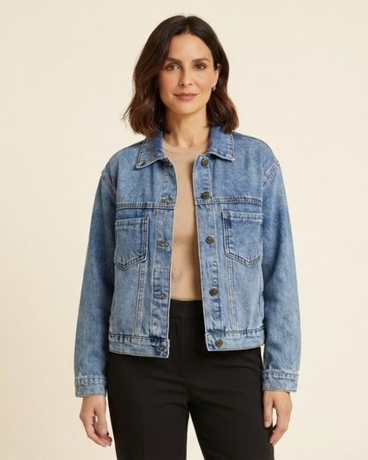 Chaqueta Vaquera Mujer de Denim Corte Holgado - Mavetta
