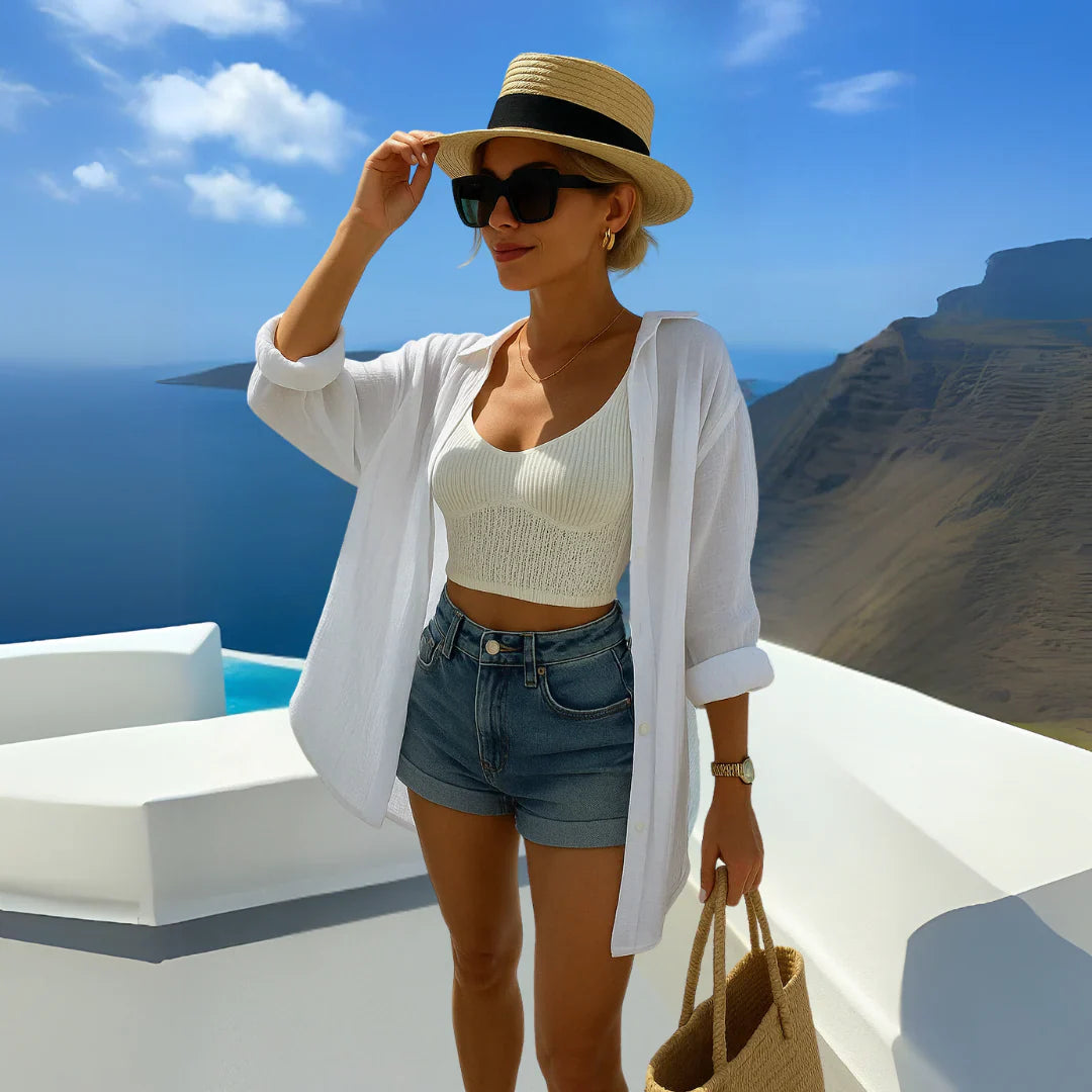 Camisa Mujer Casual Estilo Ibiza
