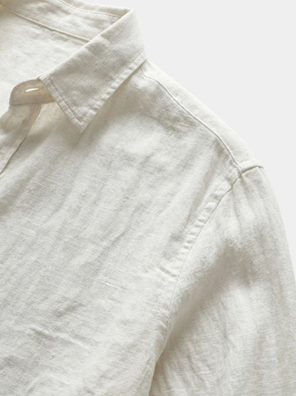 Camisa Hombre de Lino Ligera y Transpirable Veraniega
