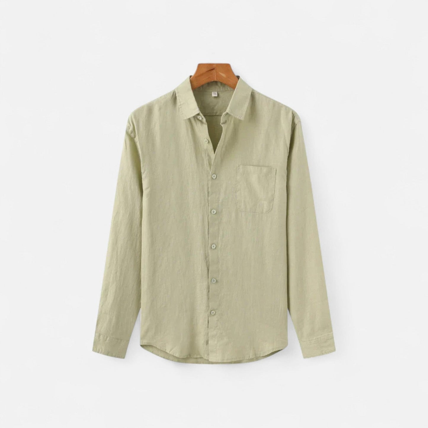 Camisa Hombre de Lino Manga Larga Ajuste Clásico