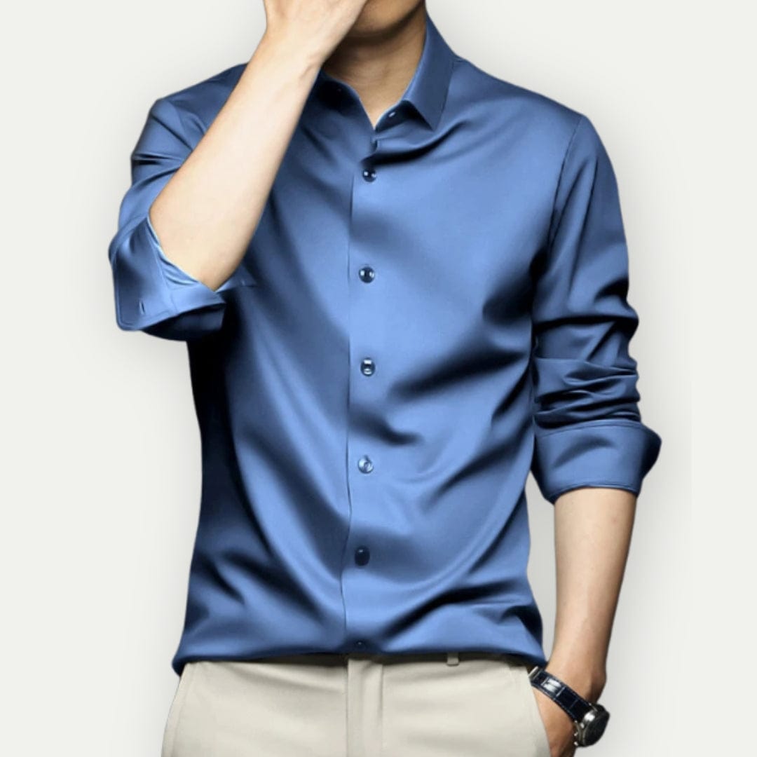 Camisa vestir Hombre sin arrugas sin plancha ajuste clásico