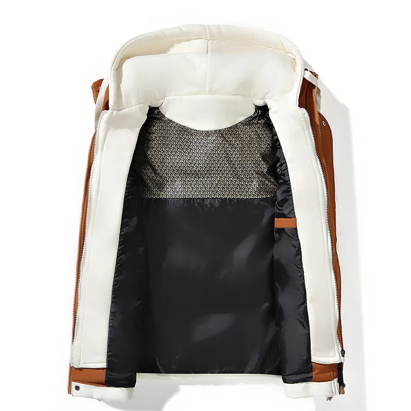 Chaleco Hombre Acolchado Puffer con Capucha Ajuste Regular
