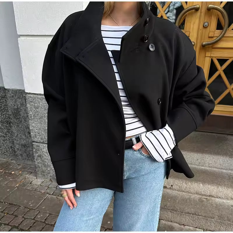 Chaqueta Corta Mujer Botones Diseño Sofisticado