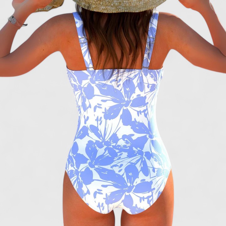 Bañador Mujer Una Pieza Cruzado Fruncido Cordón Moldeador