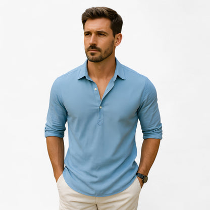 Camisa Polo Hombre Ligera Verano Ajuste Clásico