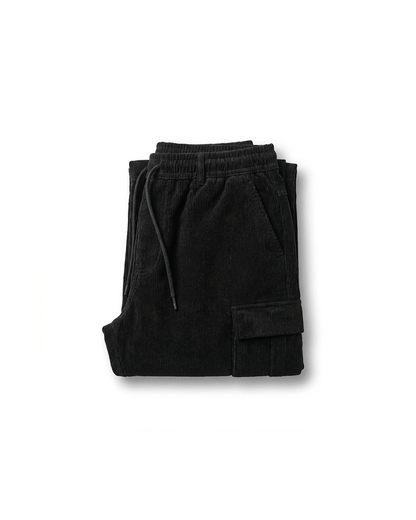Pantalones cargo hombre de felpa cómodos ajuste regular