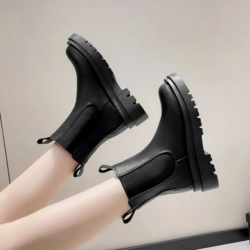 Botas Chelsea Mujer con Doble Tirador Suela Gruesa
