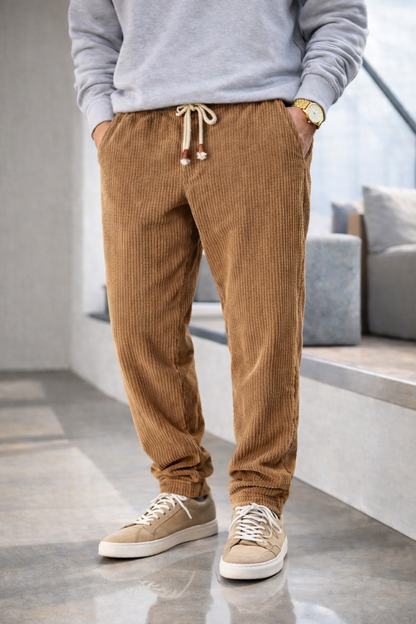 Pantalones Hombre de Pana Comodos Corte Regular