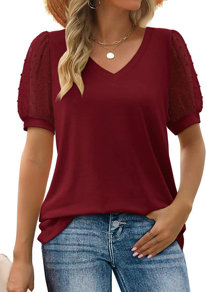 Blusa Mujer Algodón Escote en V Manga Larga