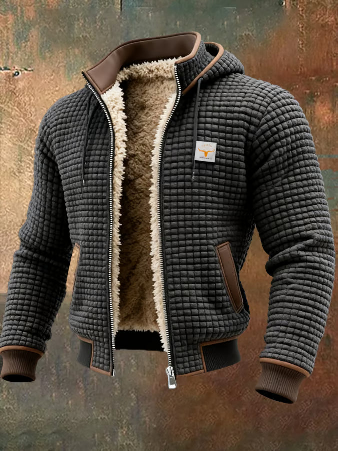 Chaqueta Hombre Acolchada Capucha Ajuste Urbano