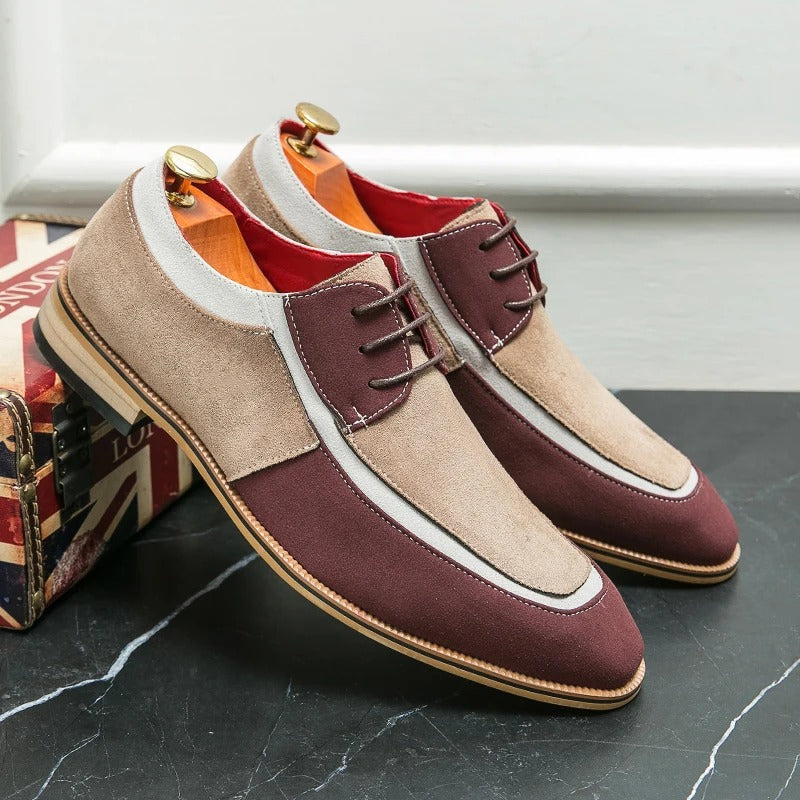 Zapatos Oxford Hombre de Piel Patente con Cordones y Suela Goma