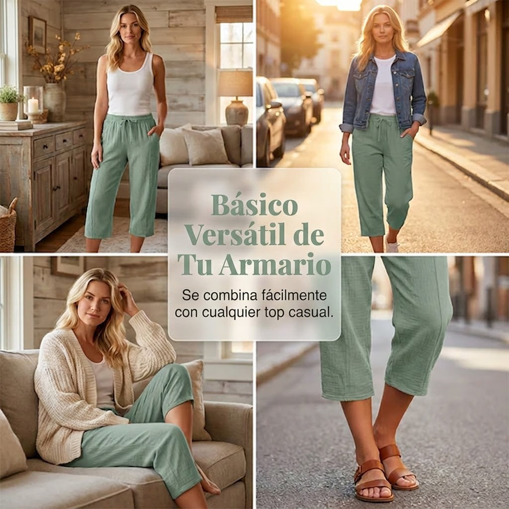 Pantalones cortos Mujer Plisados Ajuste Comodo