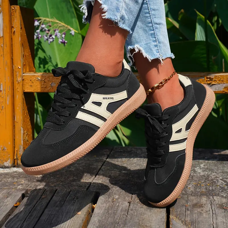 Zapatillas Retro Mujer con Cordones Suela Plana