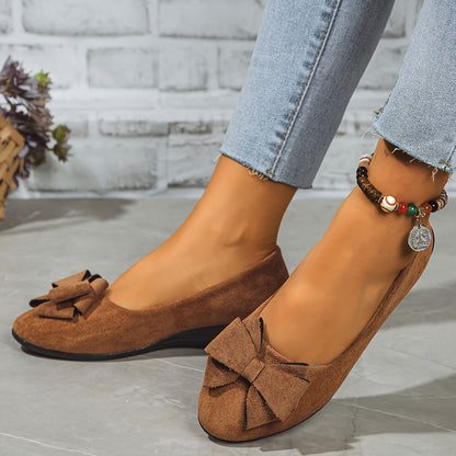 Zapatos planos mujer ortopédicos con lazo plantilla ergonómica