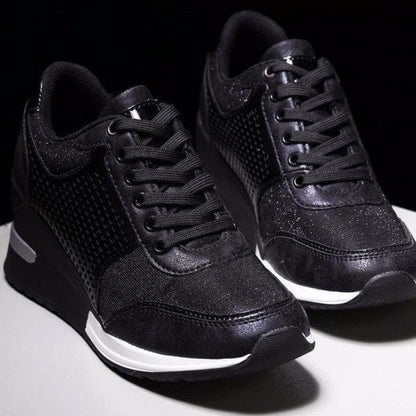 Zapatillas Mujer con Cuña y Diseño Deportivo Elegante