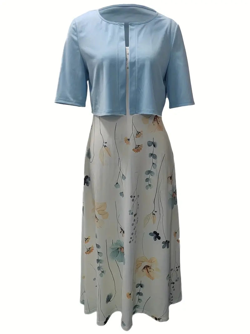 Vestido midi mujer con estampado floral estilo casual