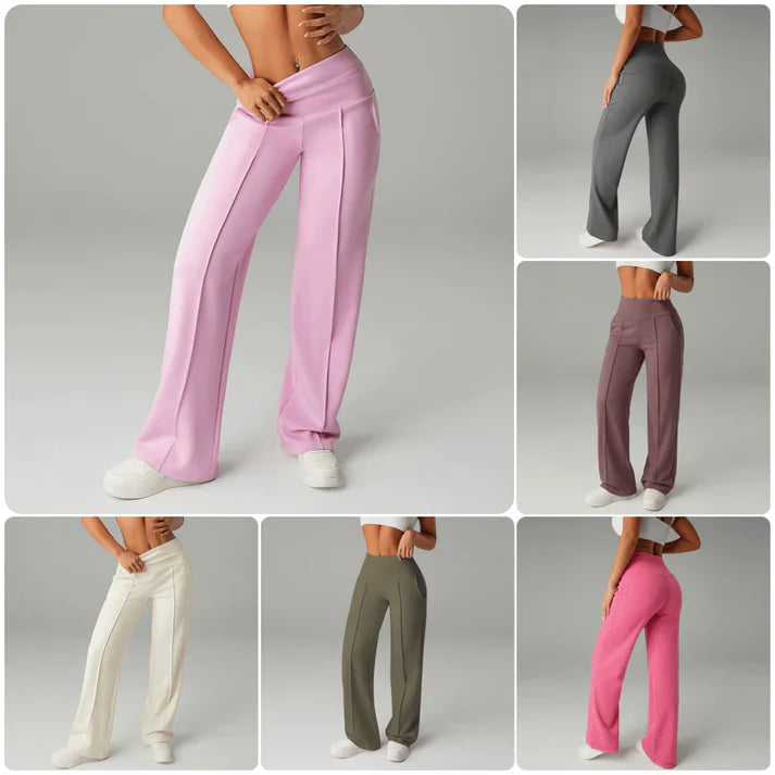 Pantalón recto Mujer de corte amplio