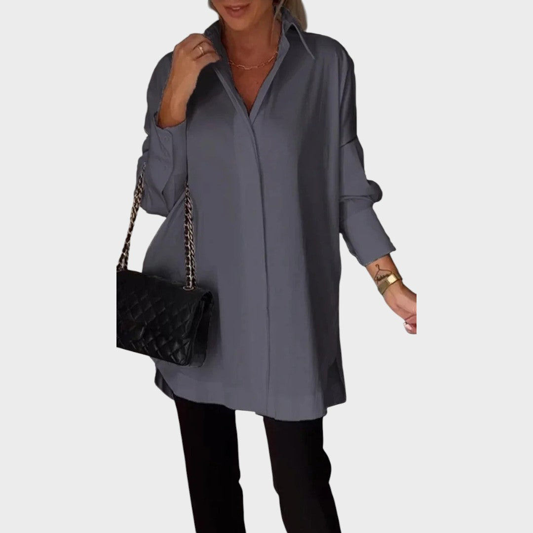 Camisa Mujer Algodón Oversize Cuello Clásico Ligera
